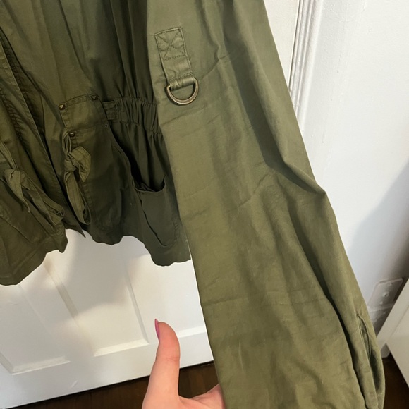 Utility jacket with gold studs detail on pockets. 1XL - Picture 3 of 3